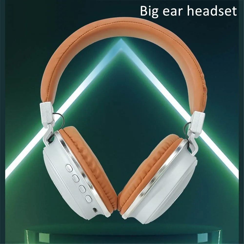 Słuchawki Bluetooth Shoumi Bezprzewodowe Słuchawki z Kablem do Ładowania Lightning TYPE-C Mikrofon Stereo Składane Duże Słuchawki Douszne Prezent