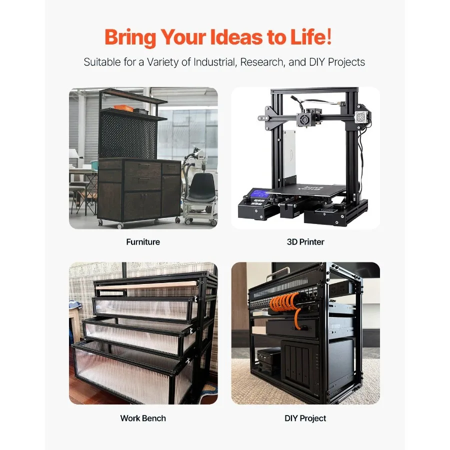 4 قطعة 23.6 في 600 مللي متر T فتحة 4040 الألومنيوم النتوء بأكسيد السكك الحديدية الخطية