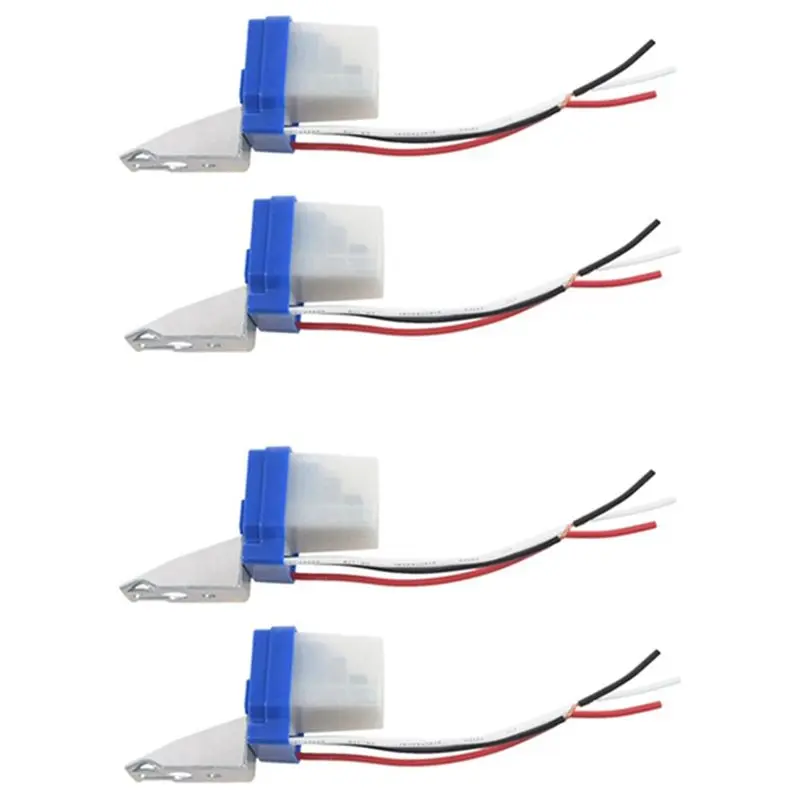 AB33-4Pcs Auto On Off Street Light Sensor Switch Photo Switch 220V 10A Automatic Switch