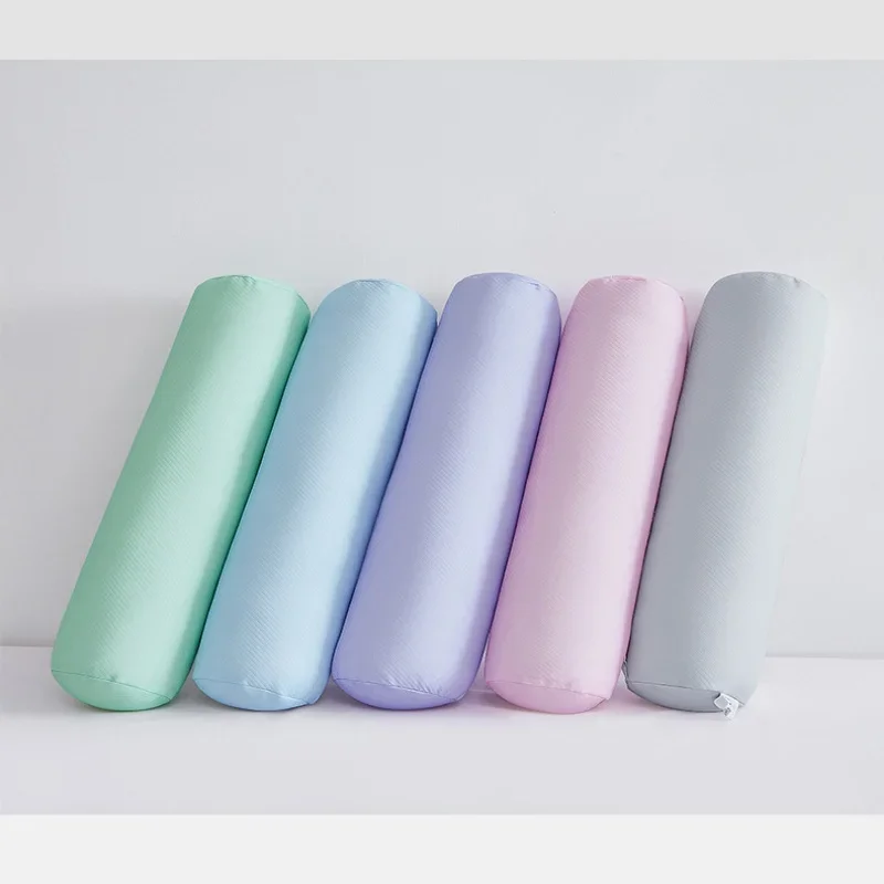 80cm Cervical Neck Roll Ice Silk Stuffed Round Bolster Body Support Sofa Cushion Long Cylinder Neck Pillow With Core Removable