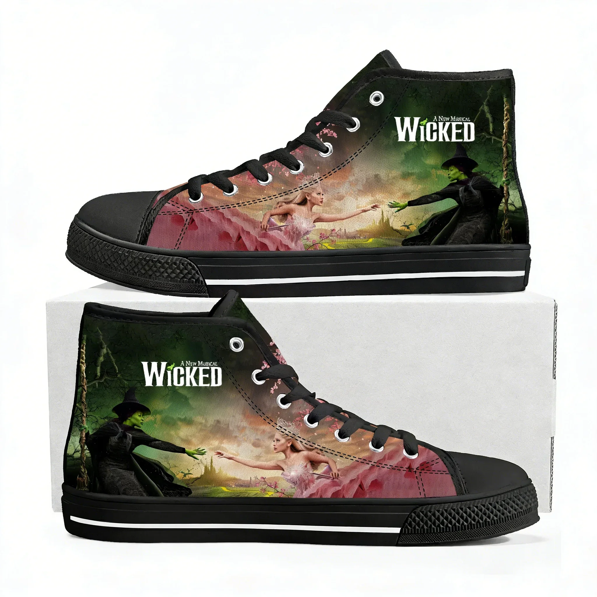 

Кроссовки Wicked the Musical High Top, высококачественные, легкие, из канваса, для мужчин и женщин, повседневные, для походов, на заказ