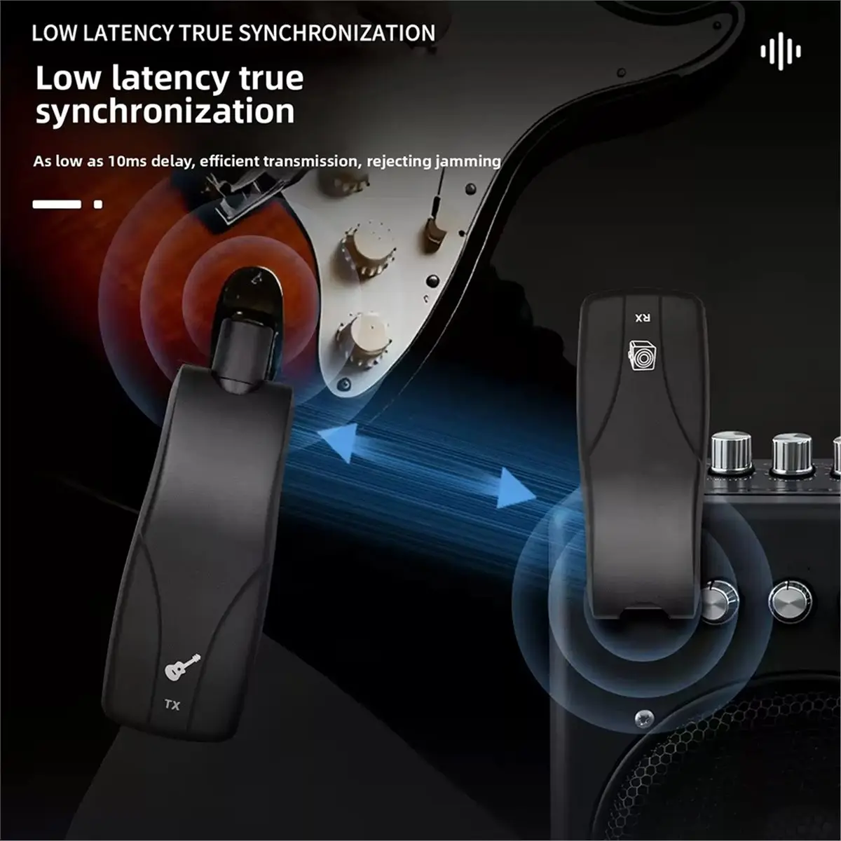 

A61P Electric Guitar Microphone Wireless Transmitter Receiver Electric Blowpipe Universal Bluetooth 5.3 Audio Transmitter
