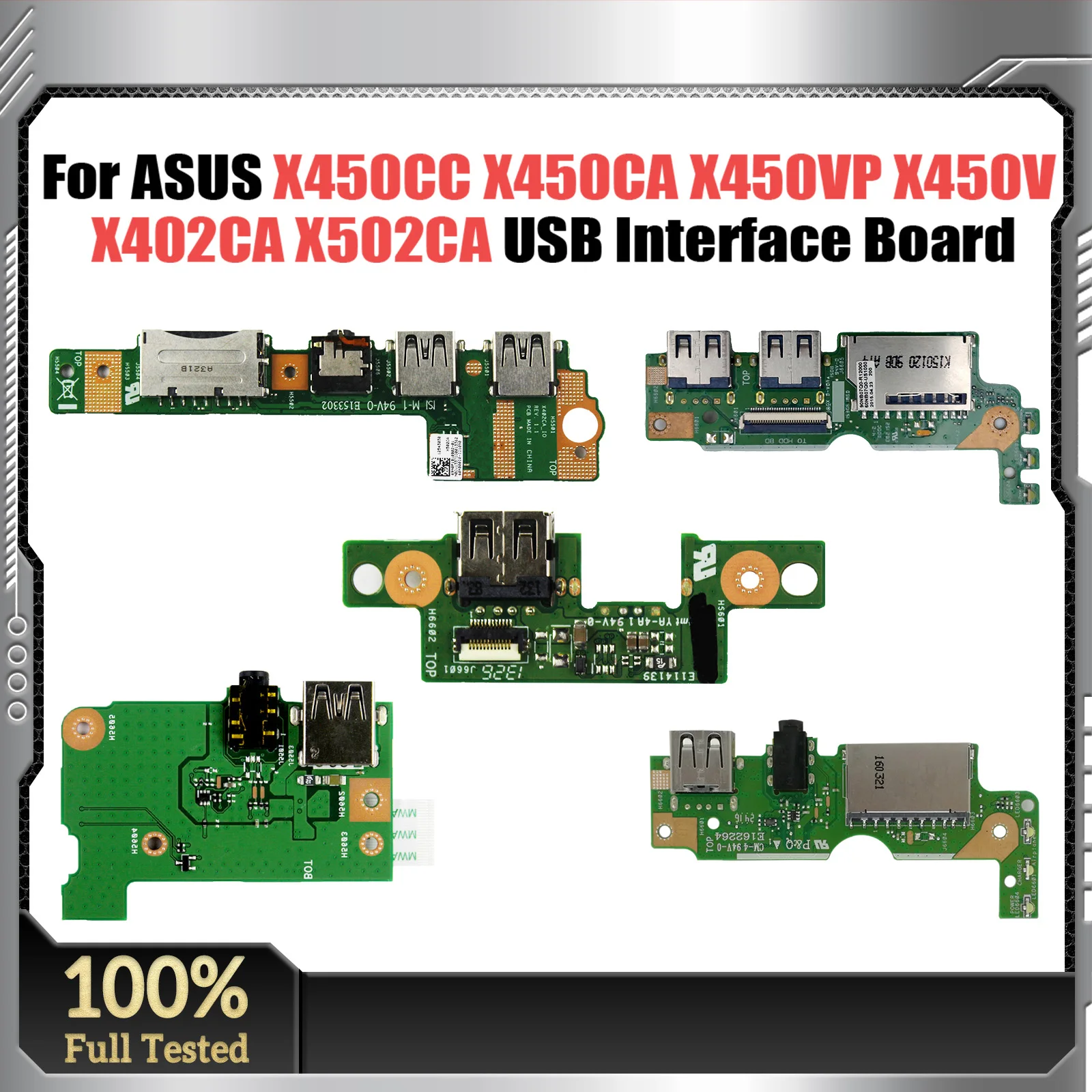 For ASUS X450CC X450CA X450VP X450V X402ca X502ca X453MA F453M X455WE X456UJ K456U A456U USB interface small Board IO Board