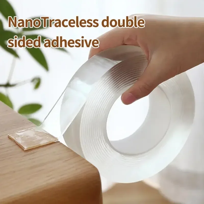 2M Nano Tape Transparent Non Marking Waterproof Tape Non Marking Double Sided Tape Reusable Can Be Cleaned For Household Use