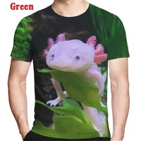 3D Print Axolotl Graphic T Shirts For Men Women Fashion Unisex Personality Creative Short Sleeve Tee Top Men's Designer Clothes