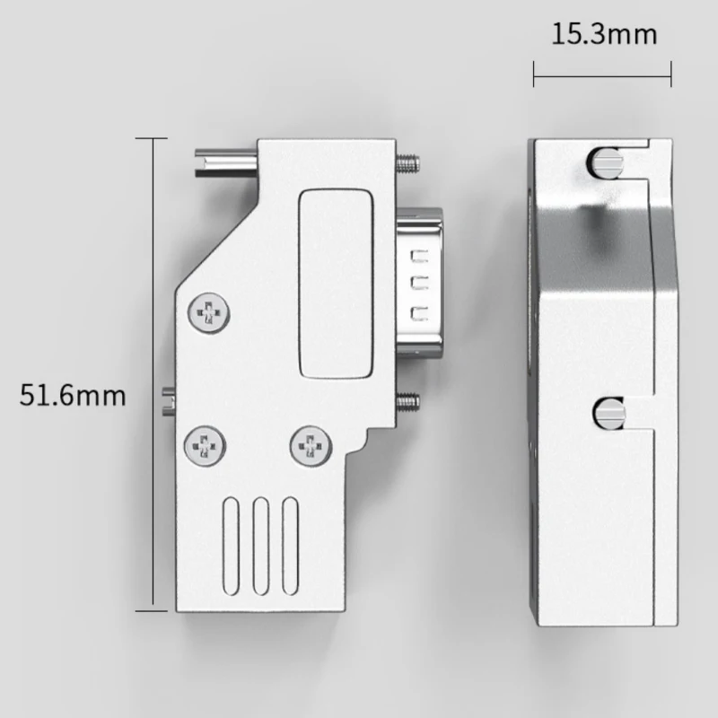 Gold-plated DB9 Male Female Plug 90 Degree Mini Metal Shell RS232 Serial Port DB9 Elbow L-shaped Plugs 9PIN Soldering Connector