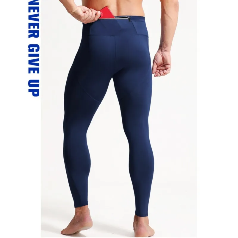 

Summer Spring Autumn Men Running Tights GYM Pocket Pants Male Basketball Football Soccer Fitness Exercise Sport Long Leggings 12