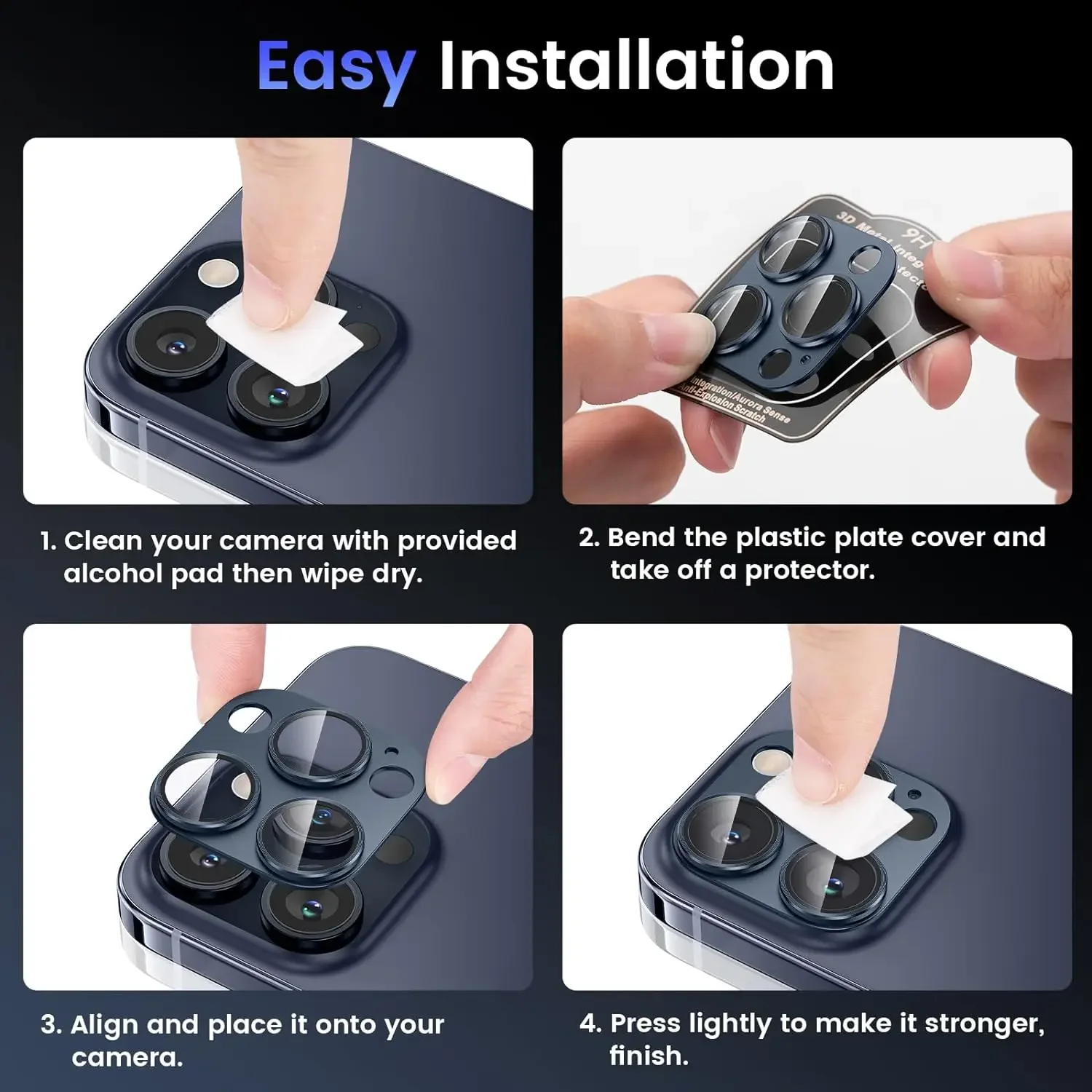 1Pcs Metal Tempered Glass Camera Lens Protector Cover For IPhone 15 Pro Max 14 Plus 13 15Pro 14Pro IPhone15 Protection Titanium