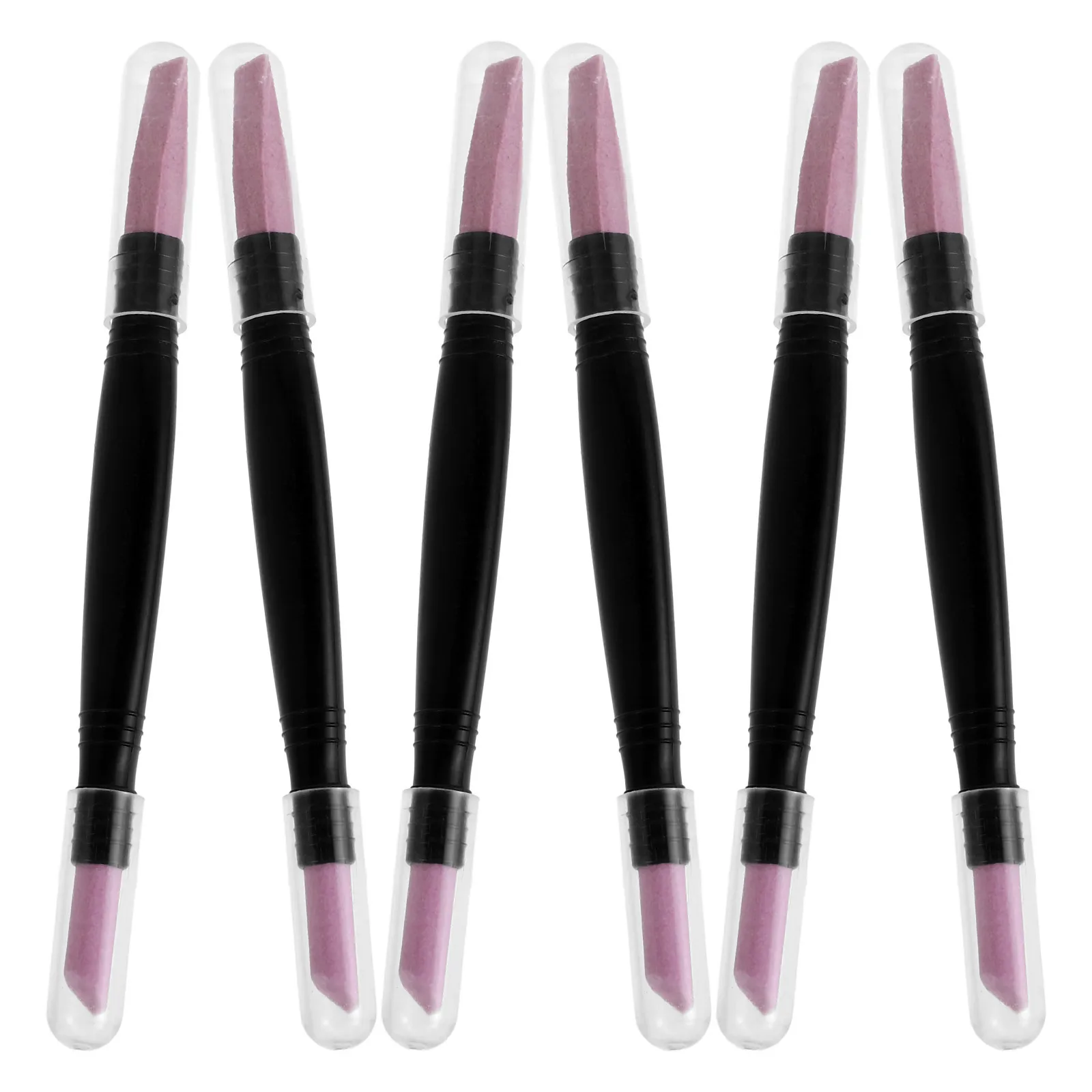 6 szt. Piórek do usuwania skórek z podwójną końcówką, narzędzie do precyzyjnego szlifowania i naprawy paznokci, trwałe akcesorium do manicure, kompaktowe.