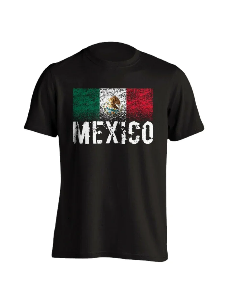 Distressed Mexico Flag Grunge Proud T-Shirt. Summer Cotton Short Sleeve O-Neck Mens T Shirt New S-3XL