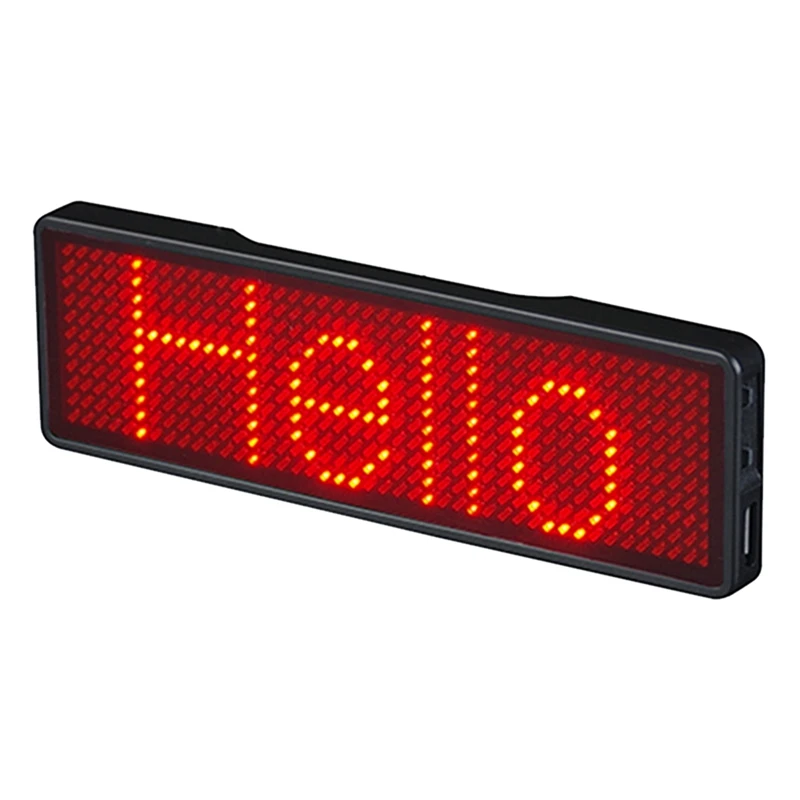 

2X Bluetooth LED Name Badge Rechargeable Light Sign DIY Programmable Scrolling Message Board Display LED,Type 2