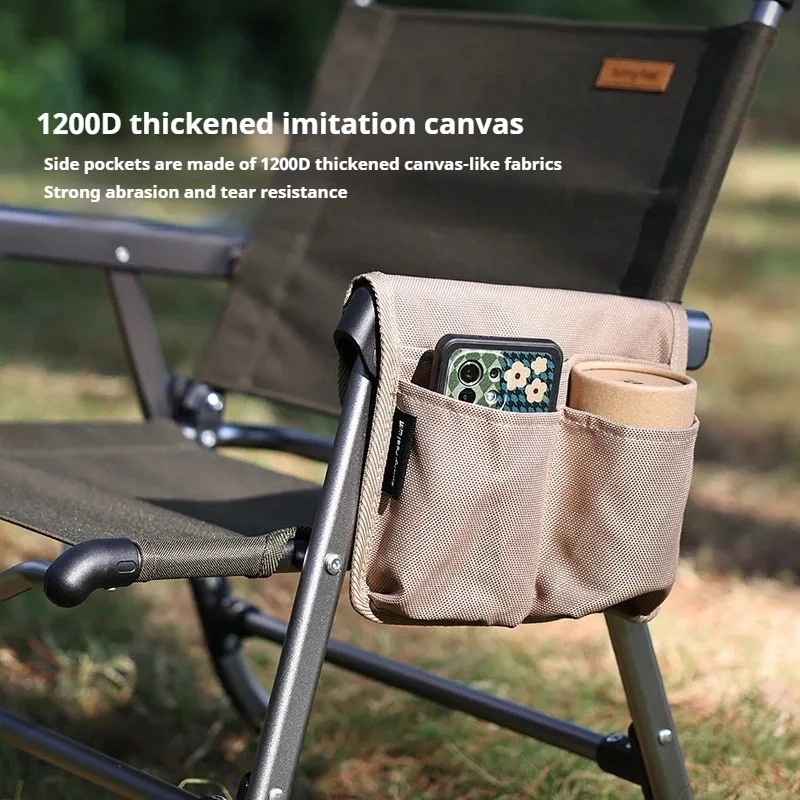 

SunnyFeel Camping Kermit Chair Armrest Hanging Bag 1200D Thickened Imitation Canvas Outdoor Chair Portable Side Storage Bag
