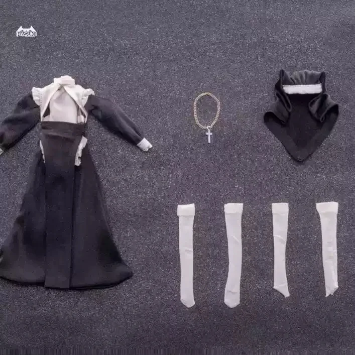 2025 Q1 HASUKI CS017 CS018 1/12 Cosplay Costume Nun Uniform Clothes Model Fit 6'' Female Soldier Action Figure Body Dolls - Image 3