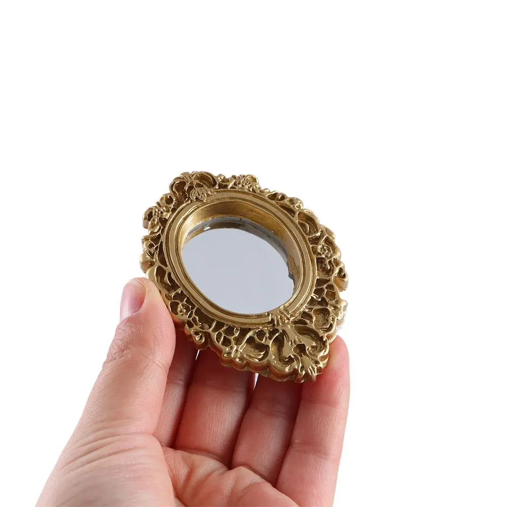 1/12 Dollhouse Miniature Frame Accessories Furniture Miniature Mirror Wall Room Mirror Doll House Mirror