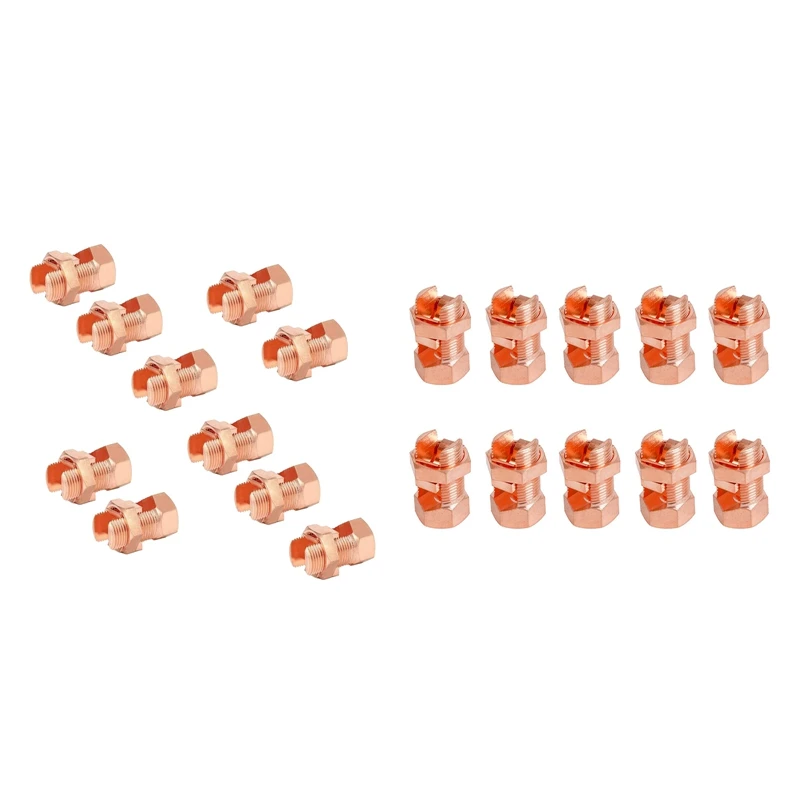 

ABPP-10Pcs Split Bolt Connector, Grounding Split Bolt Connector Split Bolt Connector For Complete Earth On Bare Wires