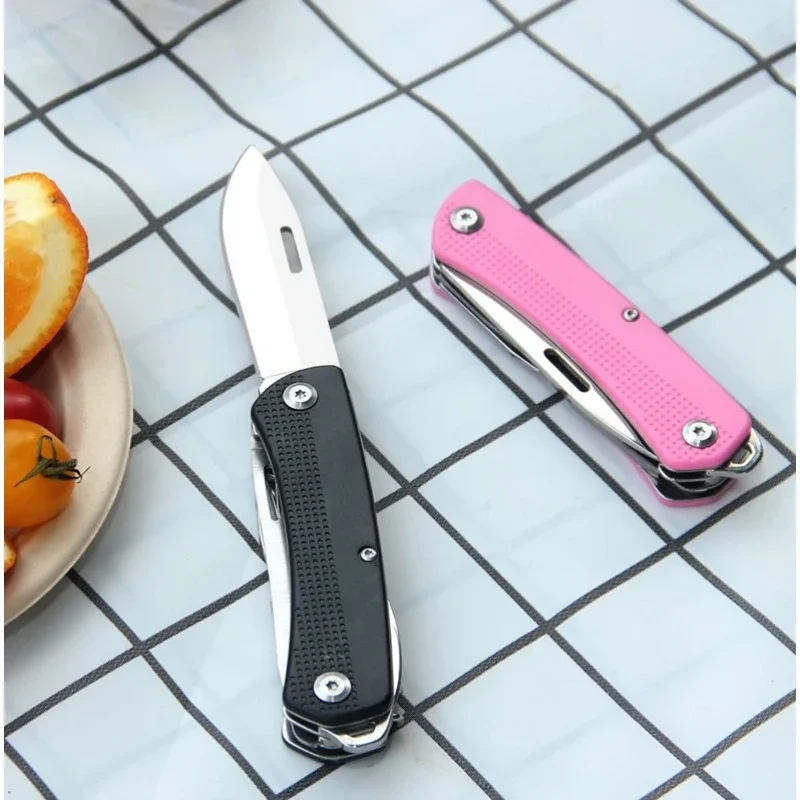 BHBT Stainless Steel Outdoor EDC Folding Pocket Multipurpose Knife Scissors Tactical Survival Portable Camping Multi Tool