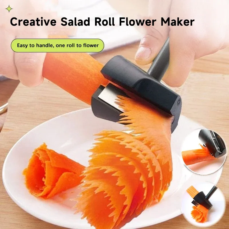 Creative Spiral Vegetable Fruit Cutter Carrot Cucumber Potato Flower Shredder Peeler Chef Carving Flower Device Kitchen Gadget