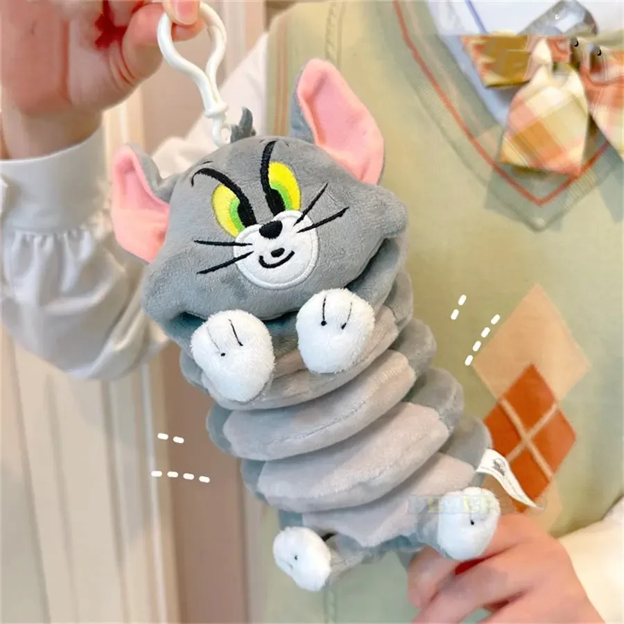 Original Tom and Jerry Keychain Plush Toys Tom Cat Spring Cute Movie Plushie Keychains