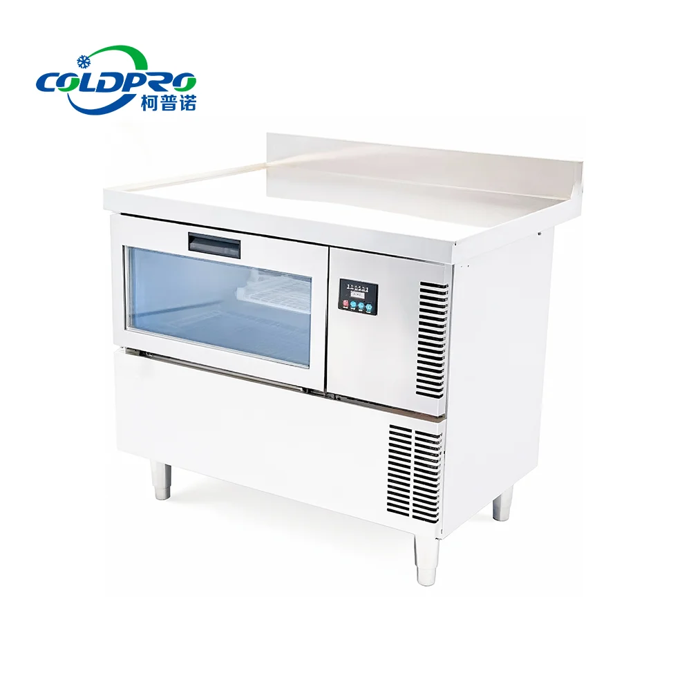 

COLDPRO Commercial Off-office Integrated Cube Ice Machine-Energy Saving Air Cooling 220V 40kg Capacity 22/29/38mm Cube Ice
