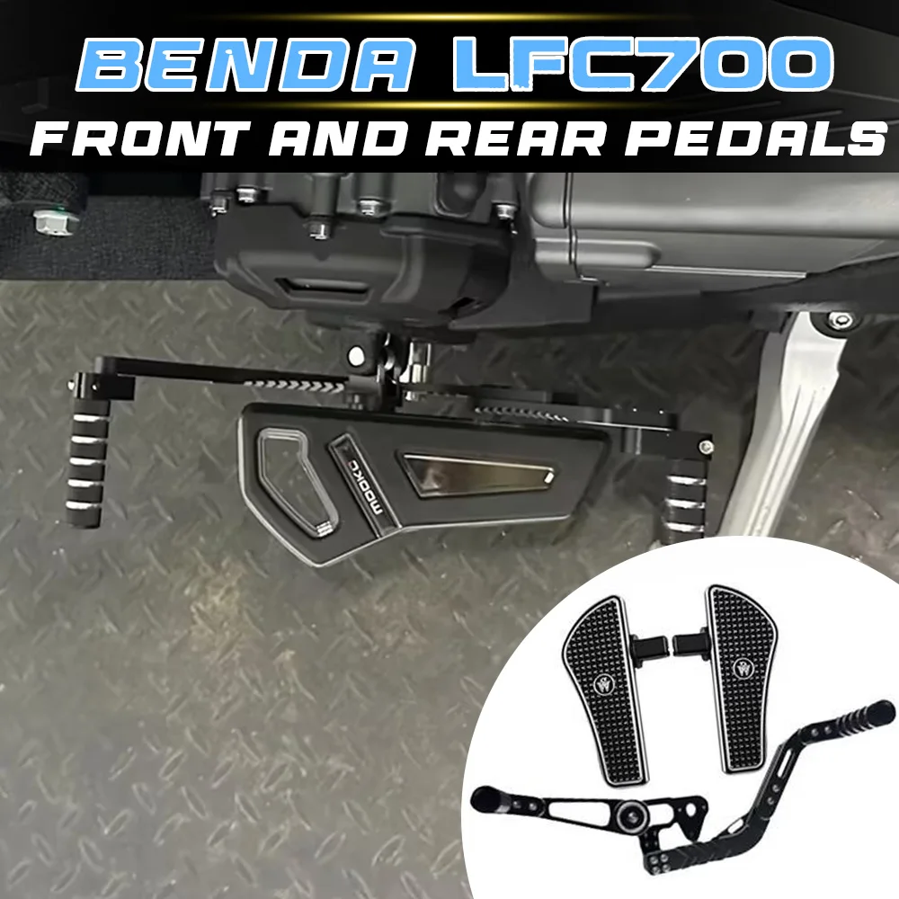 

Modified front and rear pedal shifters for BENDA LFC 700; adjustable shifters and larger pedals.