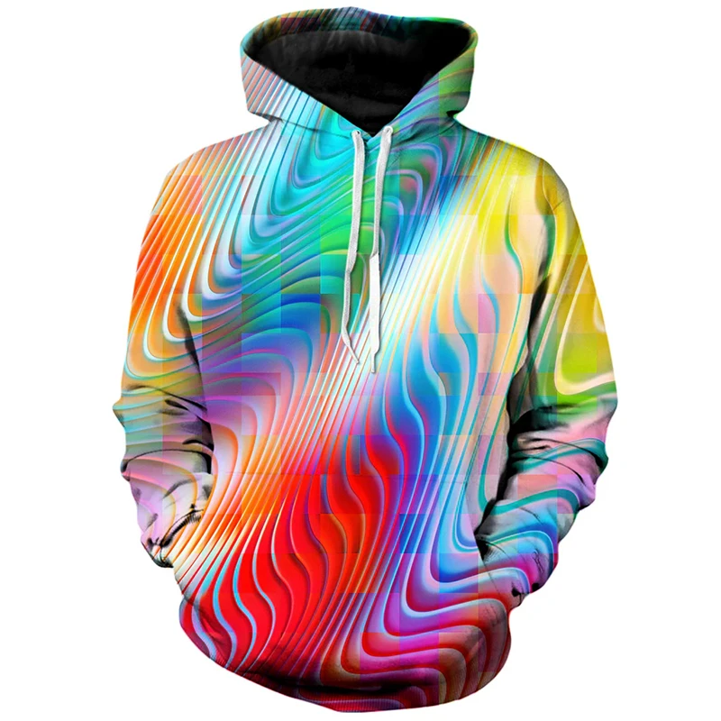 2024 Frühling Herbst 3D-Druck Ölgemälde Harjauku bunte Pullover y2k Kleidung Straße Sport lässig Langarm Unisex Hoodies