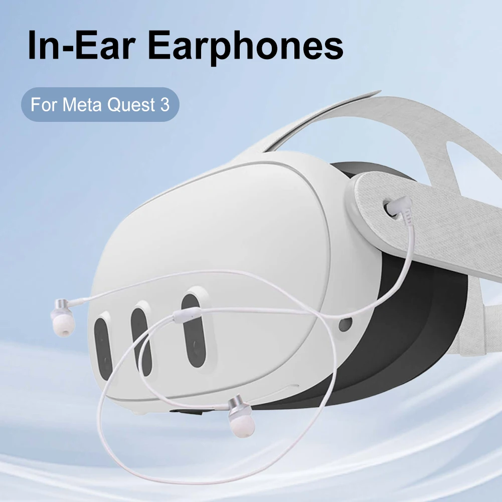 Noise Isolating Earphones Comfortable VR Earphones Immersive Sound Ergonomic Earphones 3.5mm AUX for Meta Quest 3 VR Headset view 3