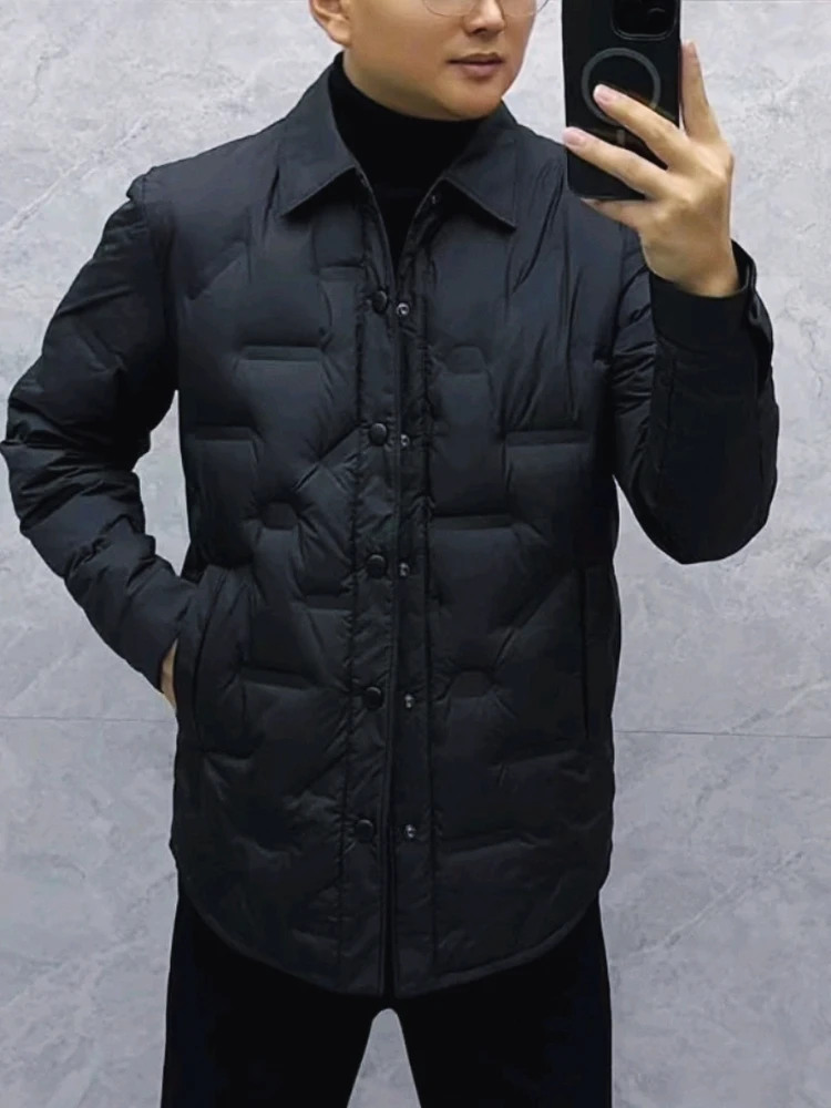 

Мужская пуховая куртка Sli с воротником-стойкой, осенне-зимняя новинка, модная, молодежная, с ощущением роскоши, универсальная, подходит ко всему верхнему одеянию