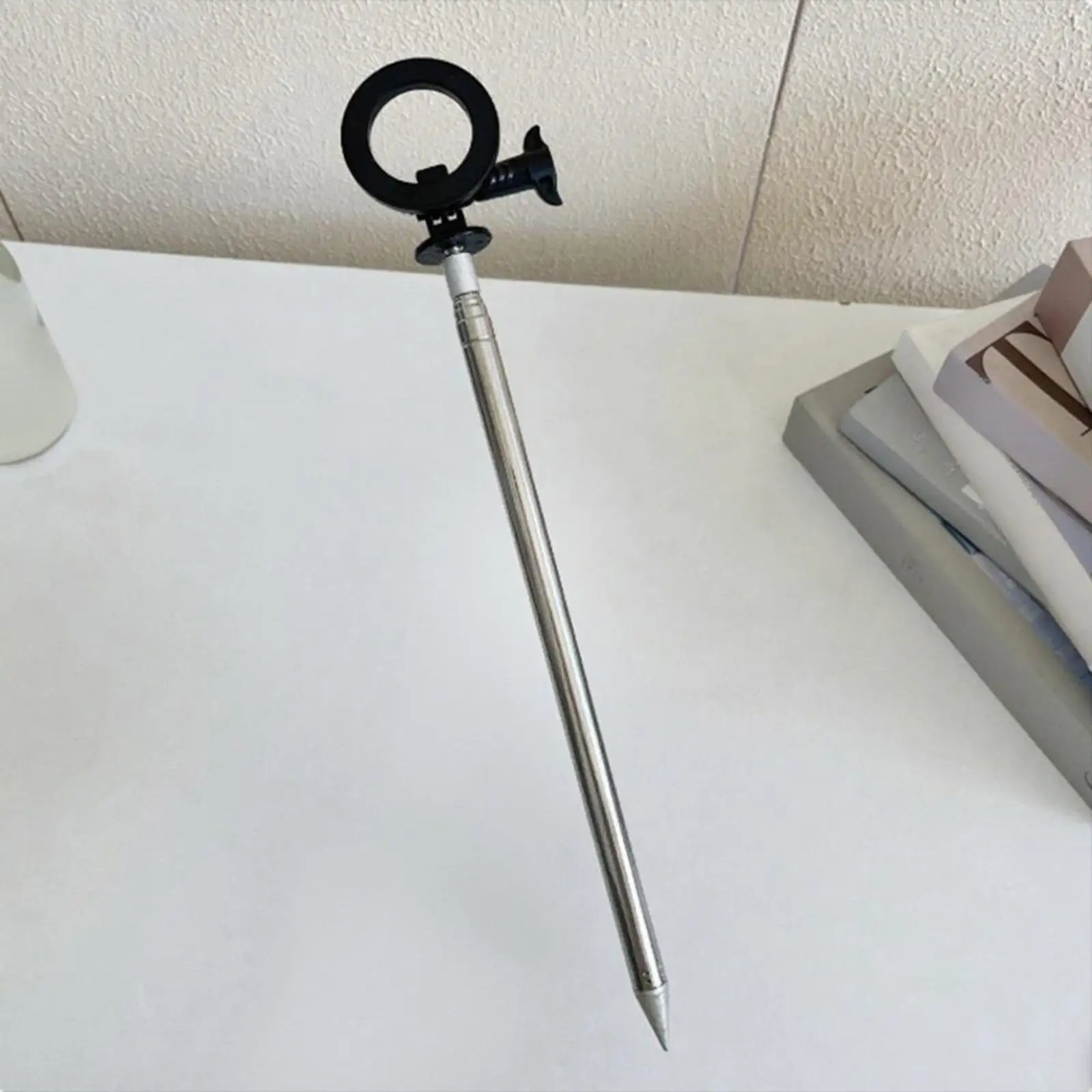 Image of Golf-Einbeinstativ mit Spike, höhenverstellbarem Rack, ausziehbarer Stange, Smartphone-Halterung für Training, Sportaufzeichnung, Schaukel, Kurs
