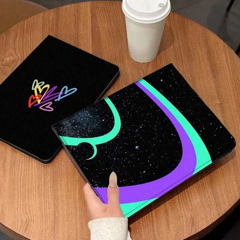 

Starry Curved Line Pattern Tablet Case For Lenovo Xiaoxin Legion Pad Tab Pro GT Y700 Gen4 2 11 P11 M10 K10 3rd Plus Gen Gift