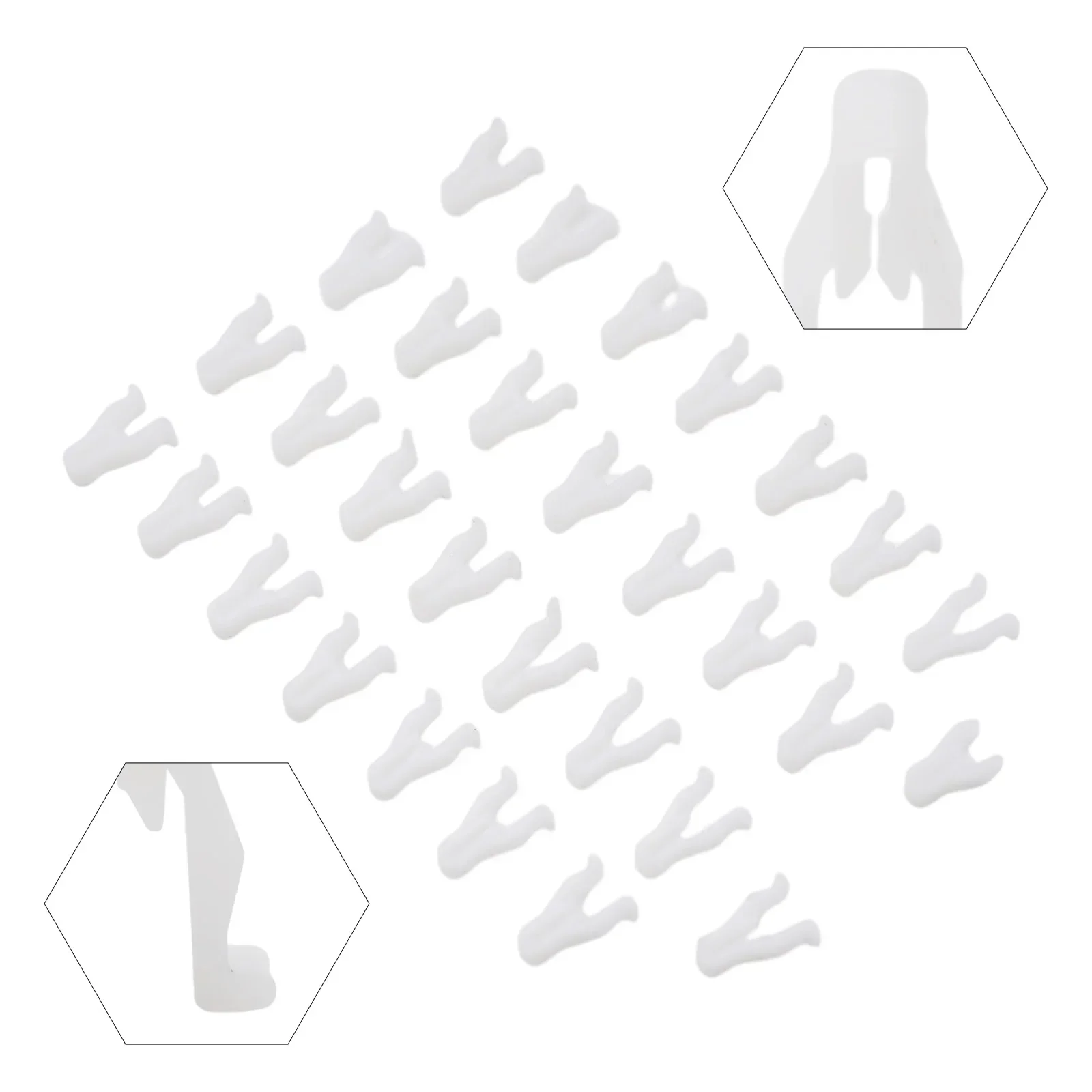 30pcs White Plastic Nylon Switch Bezel Clip Fastener For Toyota For 4Runner For Lexus Car Interior Accessories