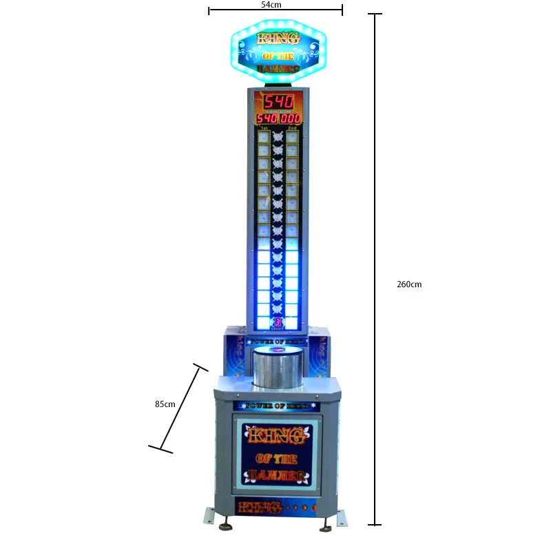 Coin Operated High Striker Game Arcade Hammer Hitting Game Machine