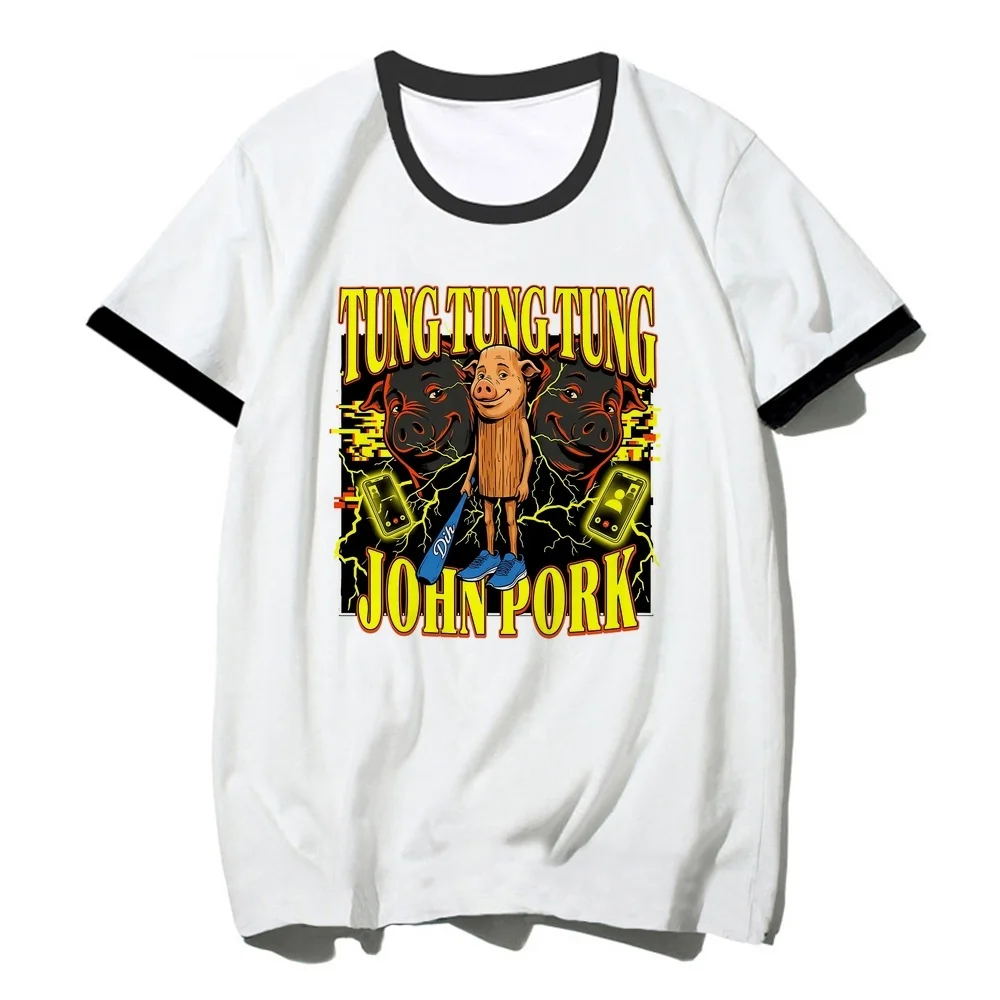 John Pork shirt femme graphic meme harajuku manga vintage shirt anime manga party gothic