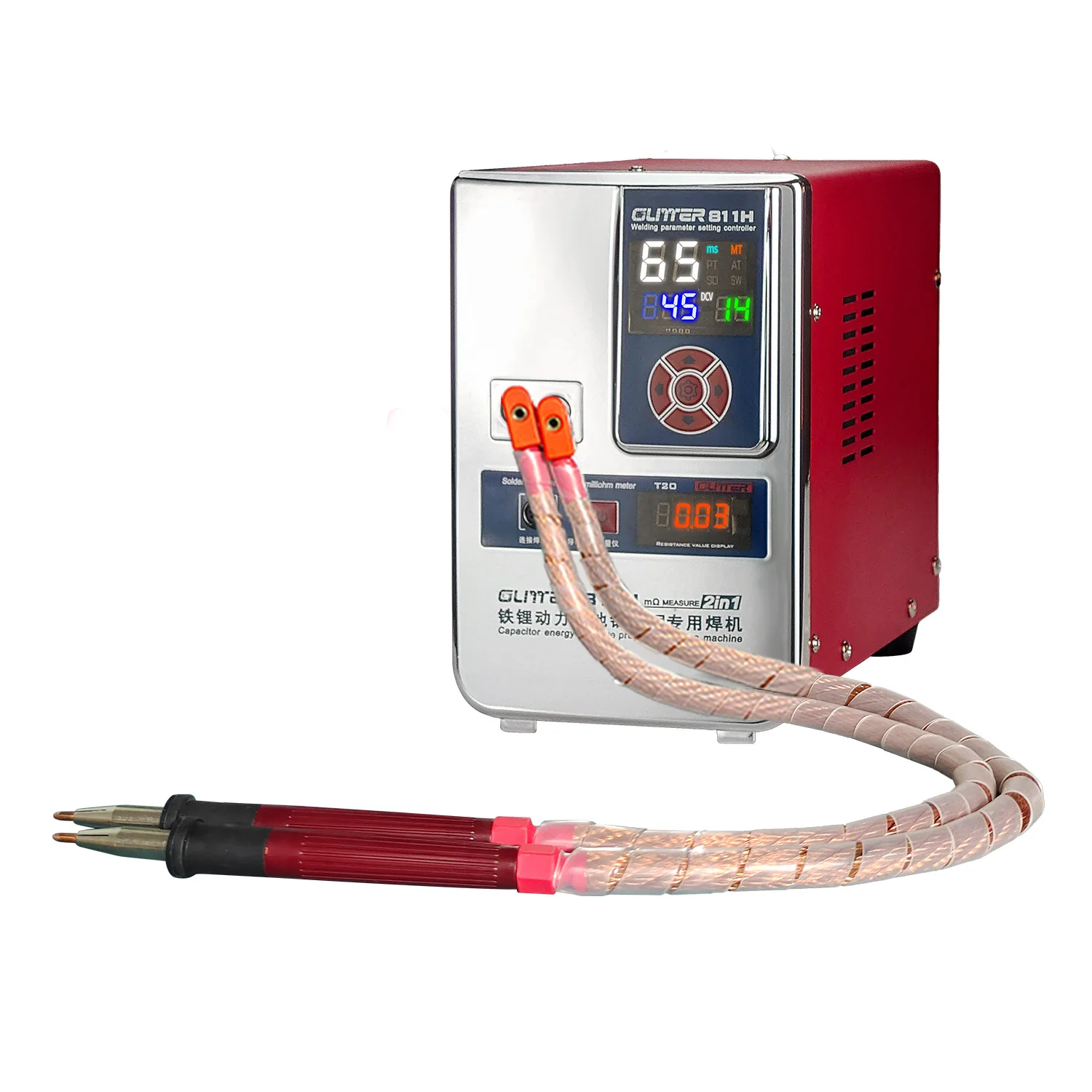 

Аппарат для точечной сварки аккумуляторных батарей 811H, 42 кВт, 7000 А, максимальная сварка медных и литиевых элементов толщиной до 0,45 мм, для ремонта электромотоциклов