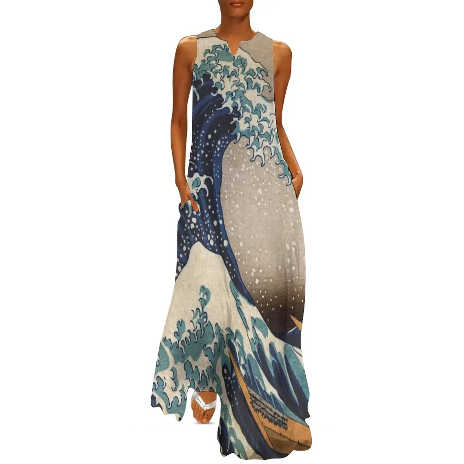 The Great Wave off Kanagawa Long Dress party dresses woman elegant evening dresses for women 2024