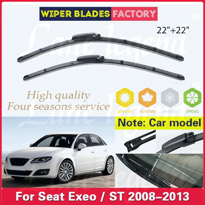 

Car Wiper Blade Blades For Seat Exeo / ST 2008 - 2013 22"+ 22" Windshield Windscreen Clean Naturl Rubber Cars Wipers Accessories