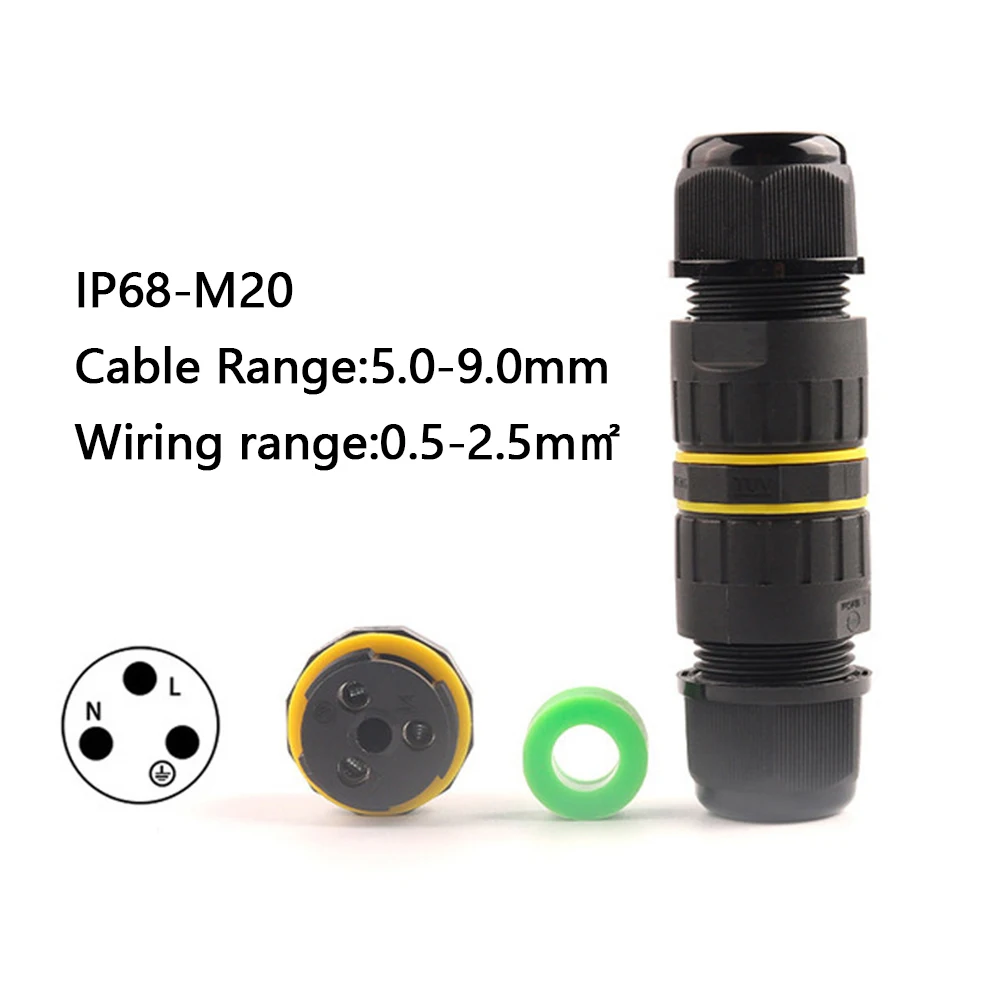 Waterproof Electrical Cable Wire Connector IP68 Rated Reliable Performance Easy and Efficient Wiring Installation