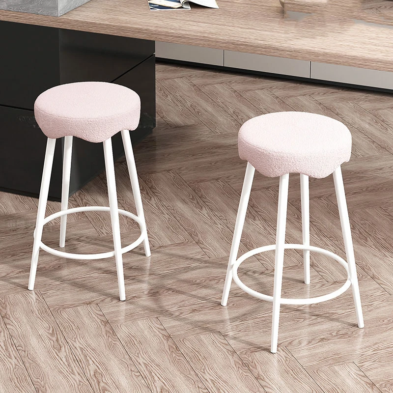 Leather Chair Bar Design Kitchen Counter Stools Ergonomic Cafe Chairs For Cafeteria High Luxury Barbershop Armchair Furniture