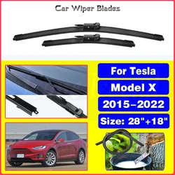 Car Front Wiper Blades For Tesla Model X 2015 - 2022 2021 Windshield Window Rubber Accessories (No water spray function) 28