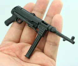 Subametralladora MP40 a escala 1:6, juguete de pistola ensamblada de plástico de la Segunda Guerra Mundial, modelo 4D para figura de acción de 12 