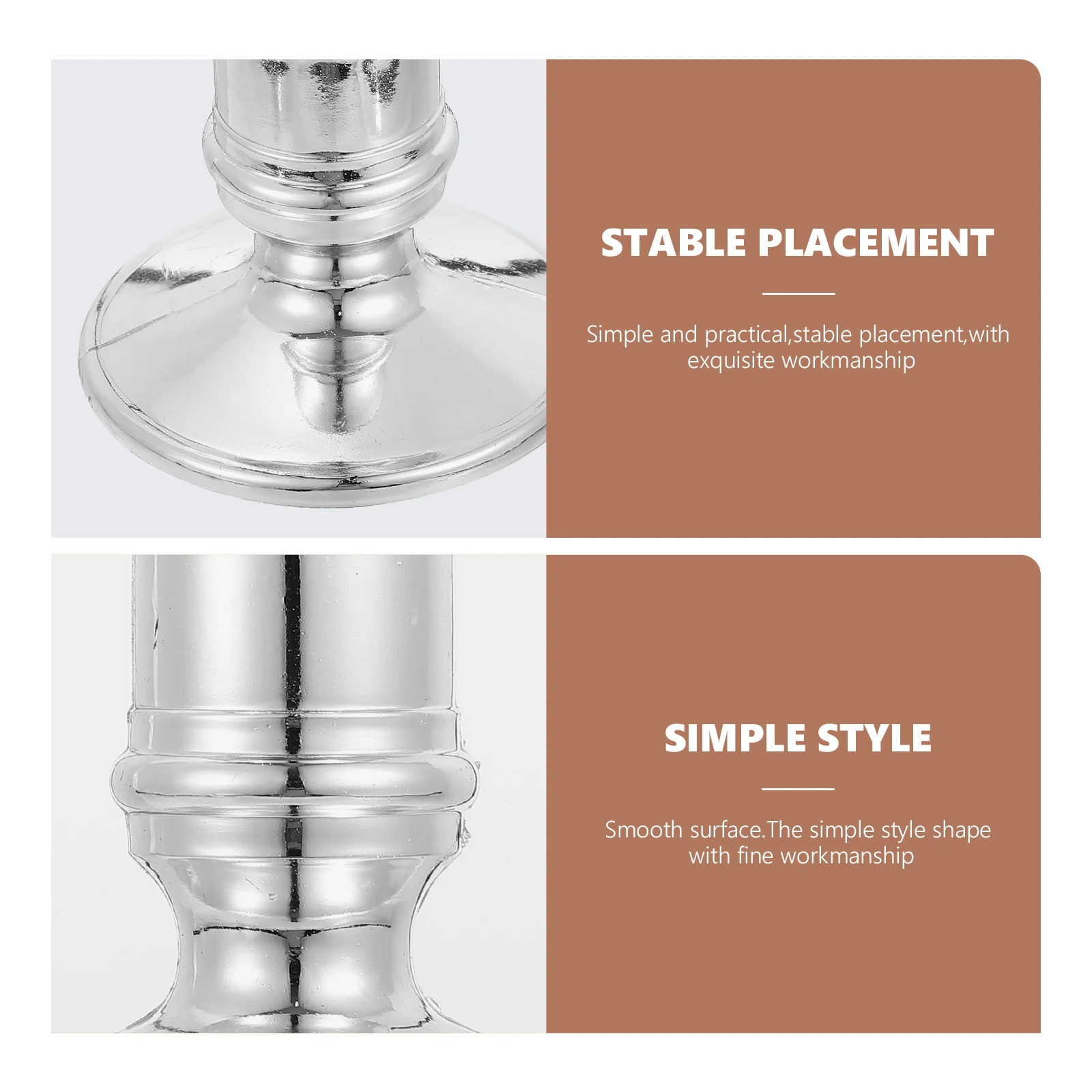 

20Pcs Sturdy Plastic Candlestick Elegant Cafe Bar Hotel Decor Modern Dinner Base Holder Holders Candleholders