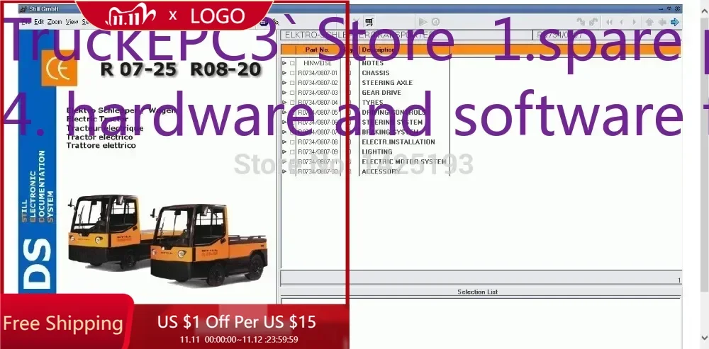 

TruckEPC3 Новая STILL STEDS 8.21SP1R2 Детали и ремонтная заплата расширения