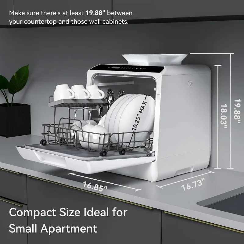 Lave-vaisselle à seau avec eau intégrée, 5 programmes de lavage, appareils portables précieux, 5 litres