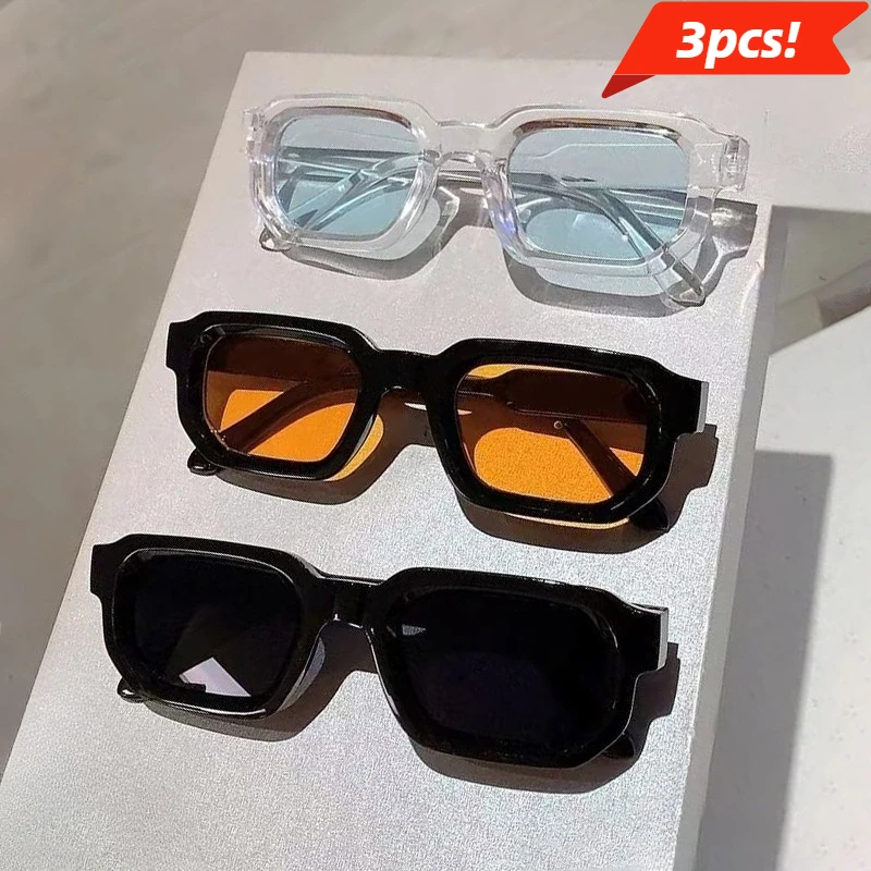 Neue Herren Vintage Rechteckige Sonnenbrille Mode Retro Sonnenbrillen Luxus Markendesign Brillen UV400 Eyewear Damen Schutzbrillen