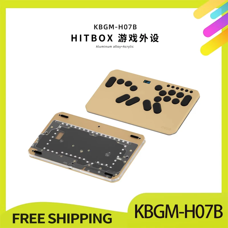 DOIO HITBOX KBGM-H07B Gaming Keyboard Aluminium Alloy Backlight PBT For PS4 PS5 Switch Keyboard Custom PC Steam Accessories