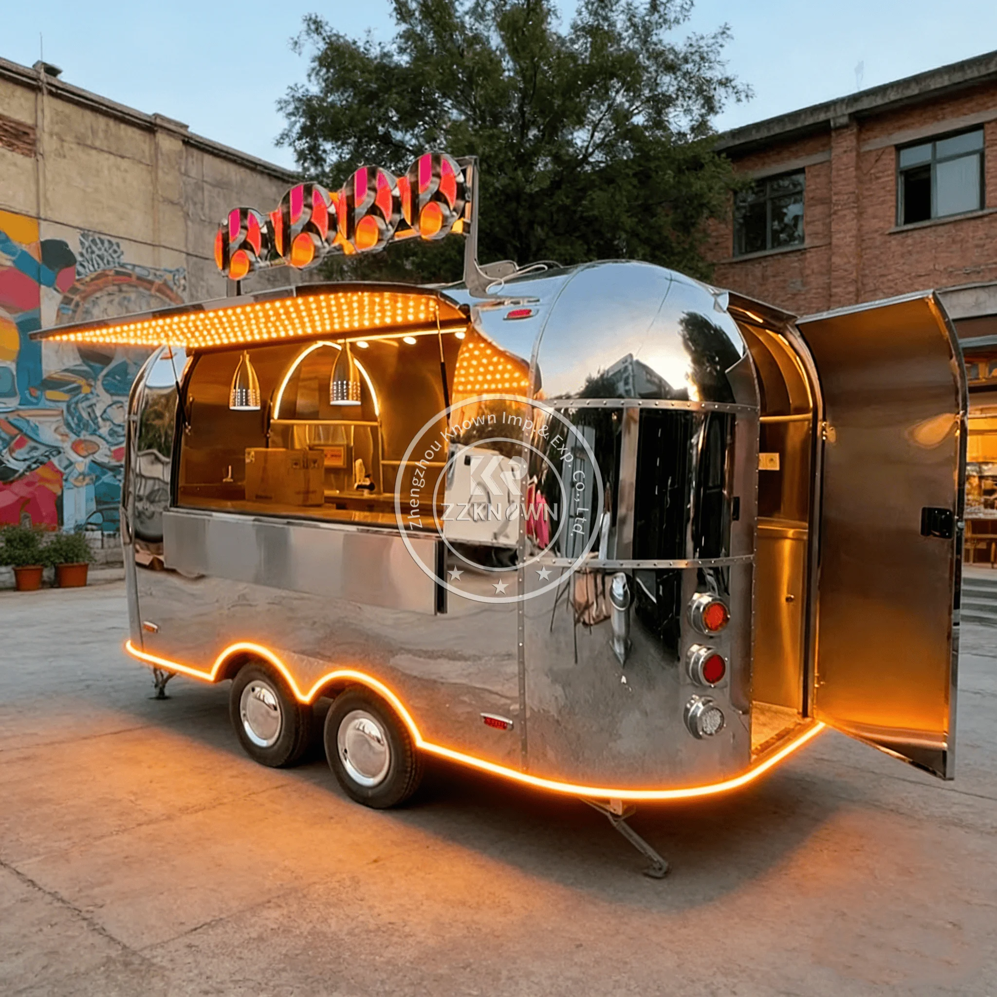 Fully Equipped Mobile Food Truck Pizza Hot Dog Camping Caravan Affordable Trailer