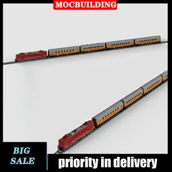 MOC City Express Train Dining Car Transport Vehicle Model Building Block Assembly Locomotive Carriage Railway Collection Series