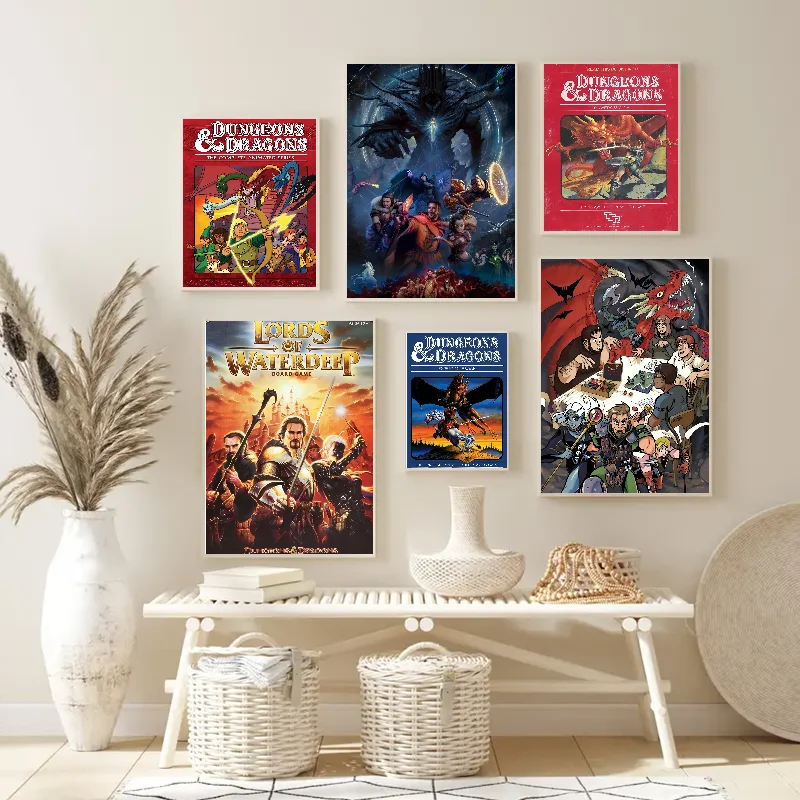 Dungeons And Dragons Poster Poster Paper Print Home Living Room Bedroom Entrance Bar Restaurant Cafe Art Painting Decoration