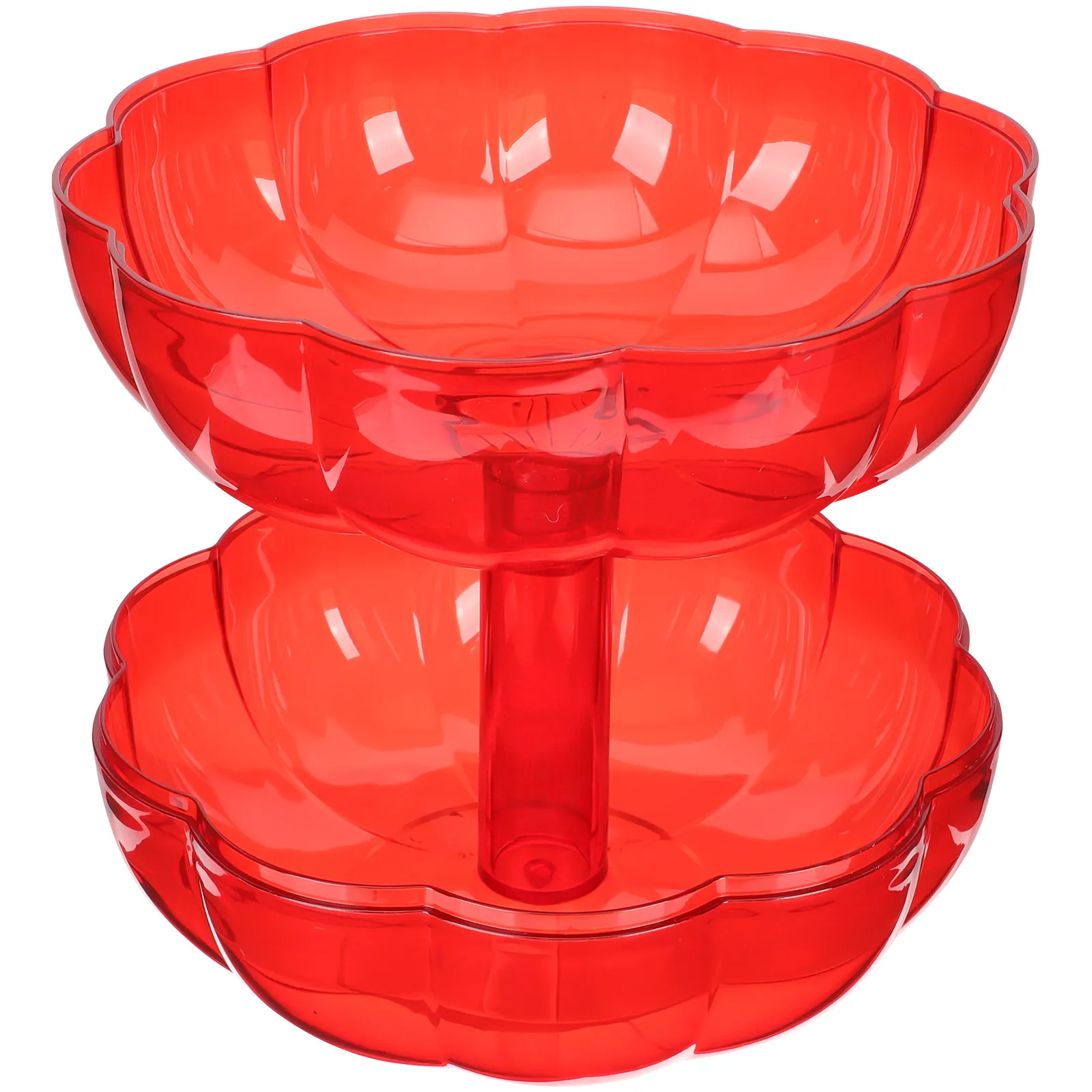 Plastic Pumpkin Dish with See Through Lid for Candies Nuts Fruits Snacks Chocolate Storage Kitchen Party Tray Fall Decor Holiday