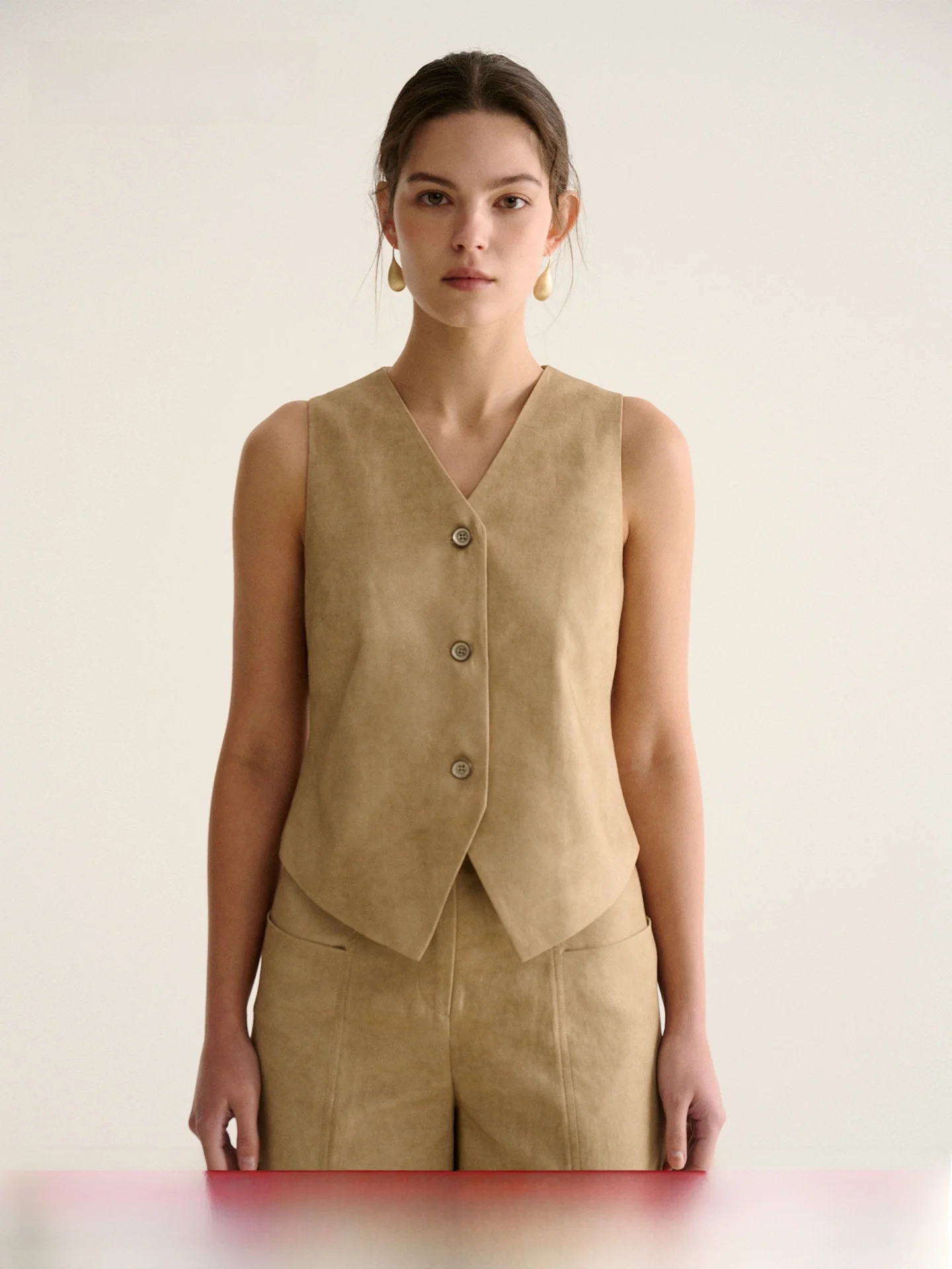 

Женская классическая майка-топ Hamere с V-образным вырезом, однобортная, из смесового хлопка с лайкрой, осенняя коллекция