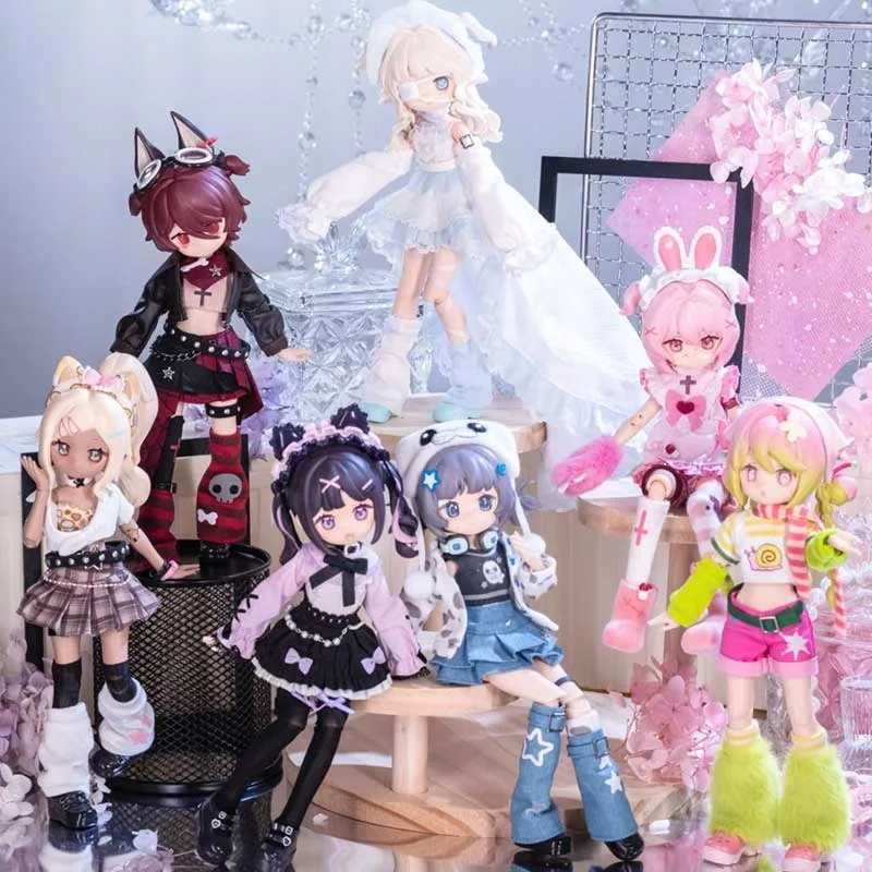 Freedom Advocates Electronic Cute Pet Blind Box Toys 1/12 Bjd Ruchome figurki anime Mystery Box Kawaii lalka dla dziewczynek Zabawki